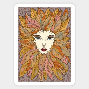 Green Lady - Autumn Sticker